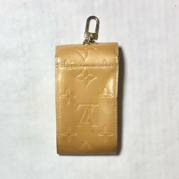 Luis Vuitton beige Leather vernis case - Picture 3 of 4